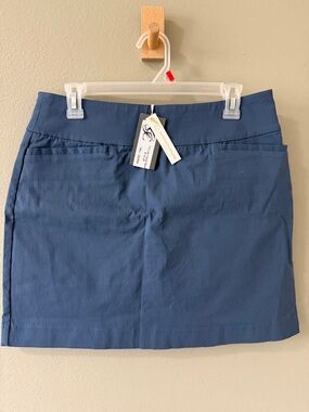 Fairway & Greene Dusty Blue Straight Mini Skirt